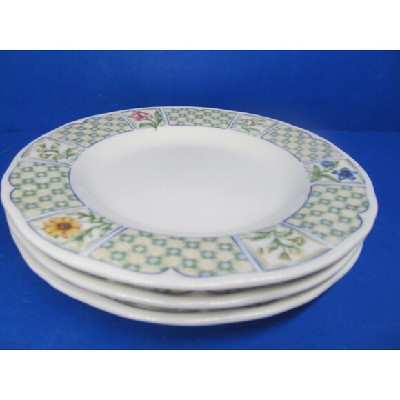 Noritake Homecraft 9233 Sonoma Trellis Set Of 3 Floral 8 1/2" Salad Plates GUC - Picture 7 of 8